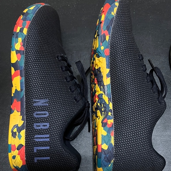 Nobull Women's 8.5 Trainer Sneakers - Navy Blue with Multicolor Sole - Picture 2 of 4